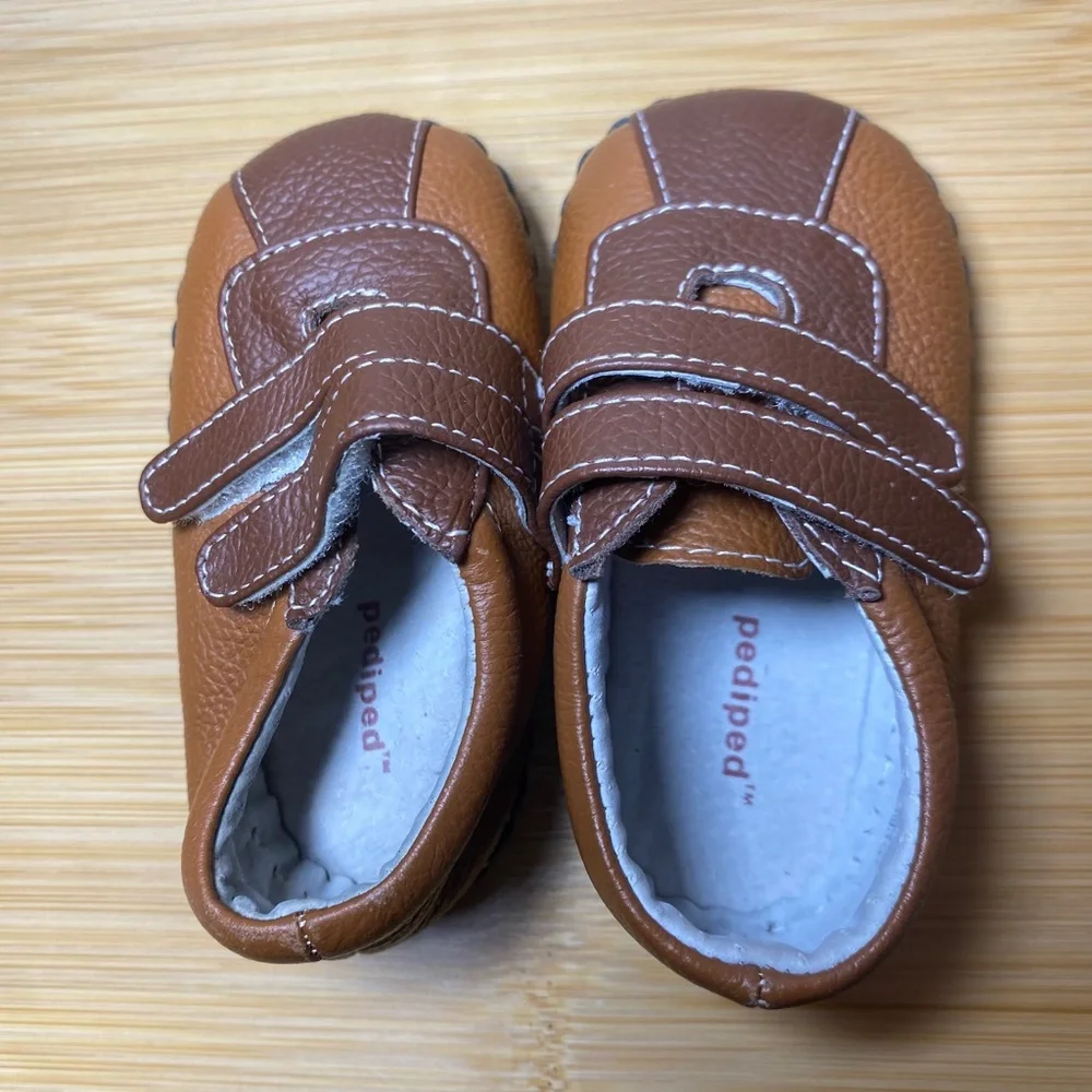 Pediped Leather Brown Loafer  Baby Shoe 6-12m